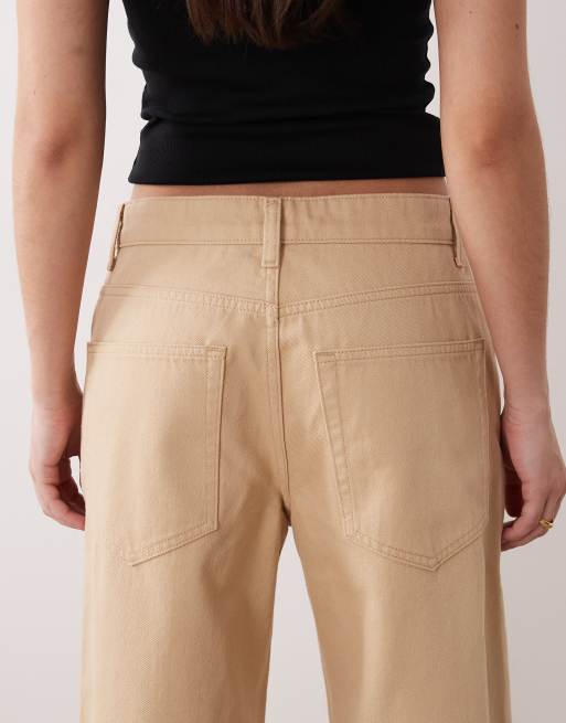 Mango Niki 100% cotton barrel jean in pastel yellow, 5 of 5