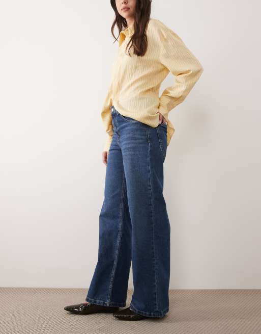 Mango – Niki – Mörkblå, raka jeans i 100% bomull, 3 av 5