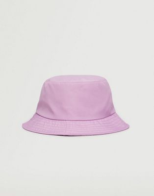 Mango nylon bucket hat in pink
