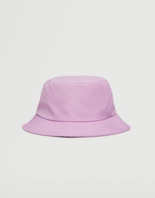 Mango nylon bucket hat in pink | ASOS