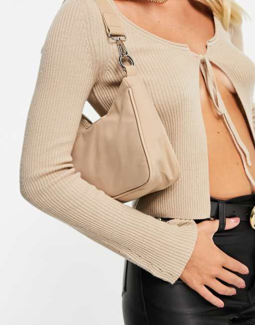 Mango cheap nude bag