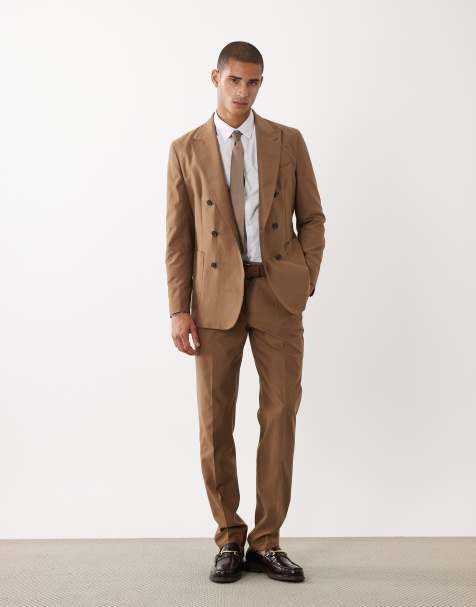 Mango Oasis tailored trouser co-ord in brown
