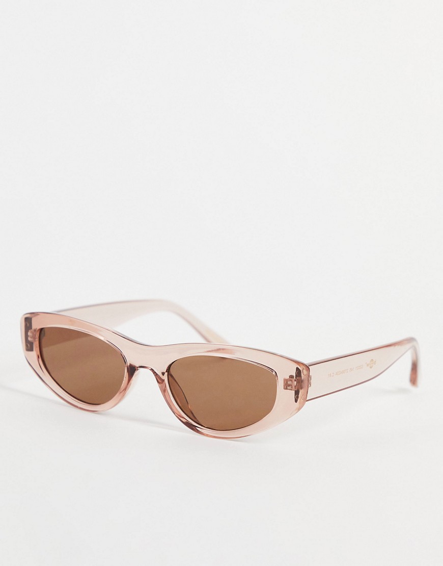 Occhiali da sole cat-eye rosa con montatura trasparente - Mango occhiali donna 
