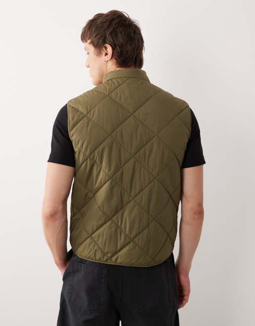 Mango – Ocieplany bezrękawnik w kolorze khaki z kieszeniami z przodu, 5 z 5