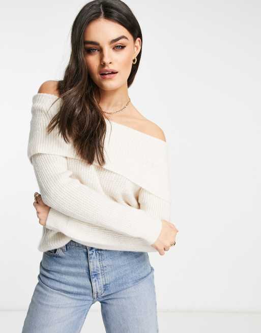 Jumper with off on sale shoulder