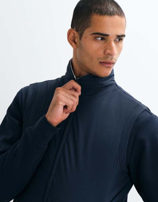 Mango omkeerbare bodywarmer in navy en crème, 5 van 5