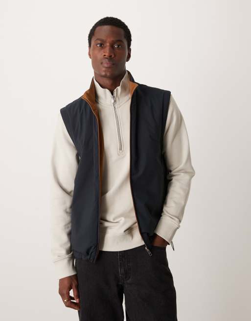 Mango - Omkeerbare tech bodywarmer in marineblauw