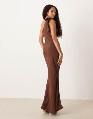 chocolate one shoulder maxi dress moon river Caught in the golden hour @tarabakalian wearing the 'Ellopez Maxi Dress' in  Chocolate.   Use code FLASH30 at checkout