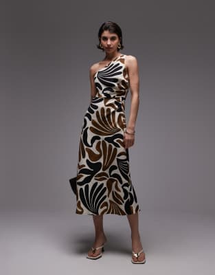 Shop Mango One-shoulder Midaxi Dress