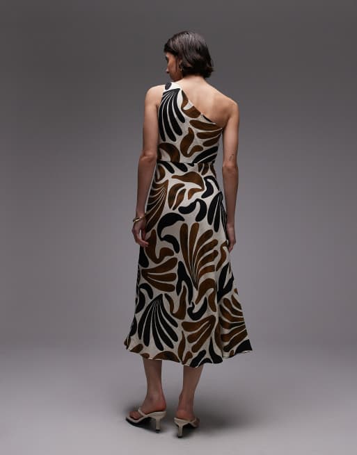 brown leaf dress Brown Leaf Print Tiered Maternity Midi Dress – PinkBlush main image 0