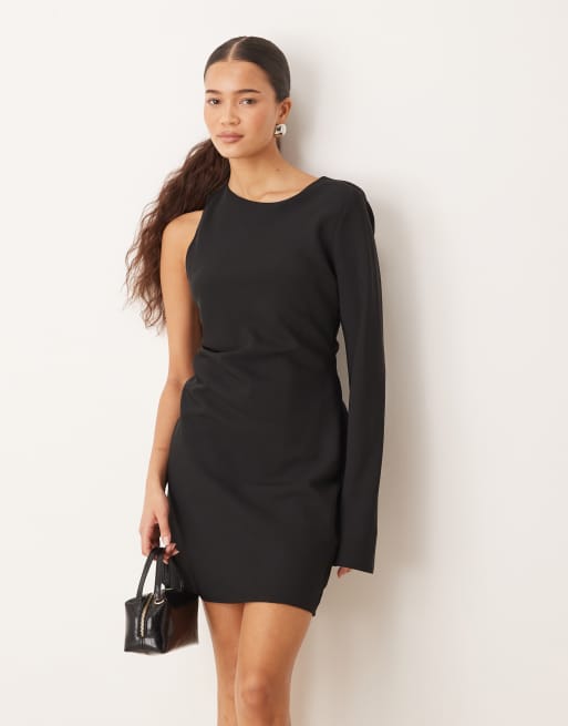 open lace back dress Marcella Women's Manhattan One Shoulder Gown