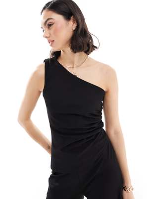 Mango - One-Shoulder-Top in Schwarz, Kombiteil