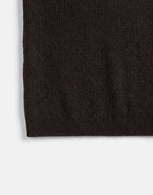 Mango oneshoulder-minikjole med tørklæde i brun, 6 af 7