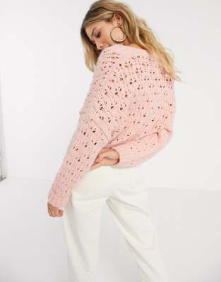mango open knit cardigan
