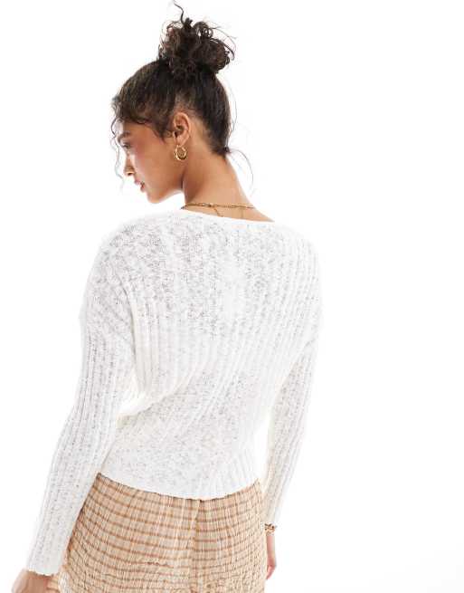 Mango open knit sweater best sale