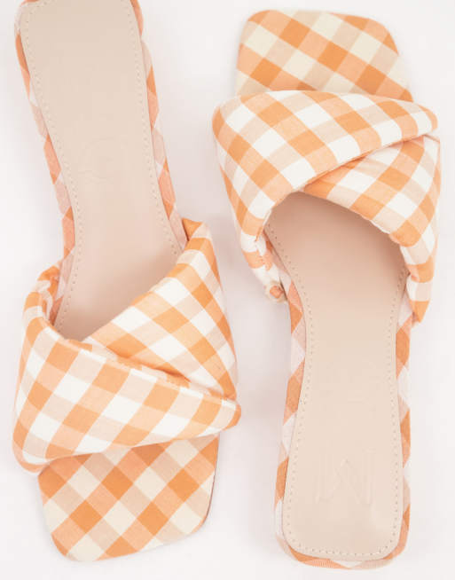 Mango – Orange mules med taxklack, 4 av 4