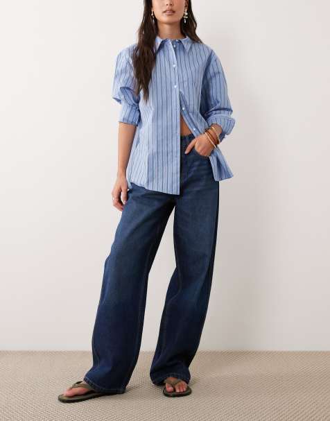 Mango - Orlando - Jean droit en coton - Bleu foncé - view 1