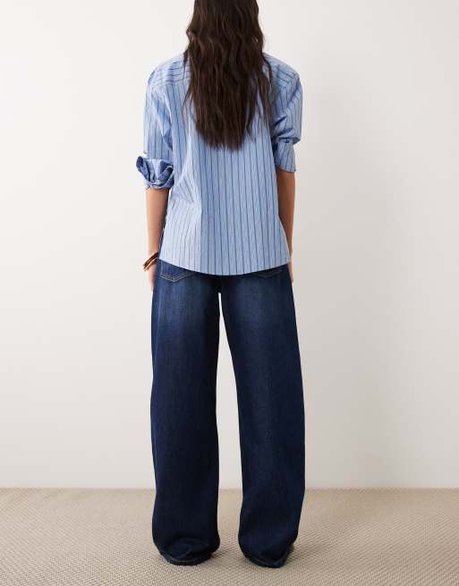 Mango – Orlando – Mörkblå, raka jeans i 100% bomull, 2 av 5