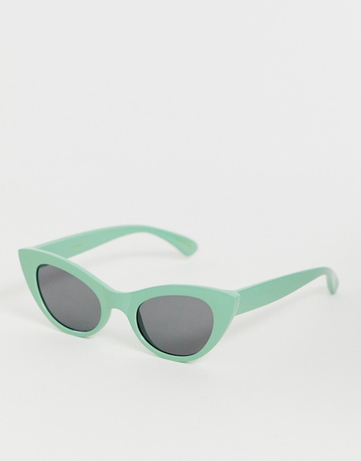 Mango oval cateye sunglasses in green