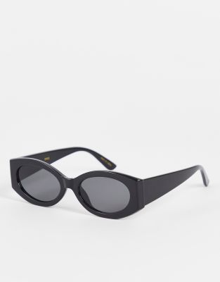 Mango oval glasses in black - ASOS Price Checker