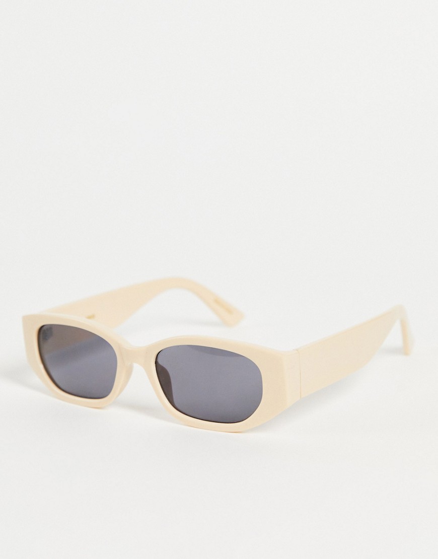Mango oval sunglasses in light beige-Neutral