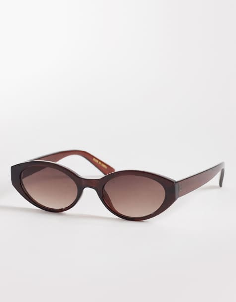 Mango – Ovale Cat-Eye-Sonnenbrille in Braun - view 1