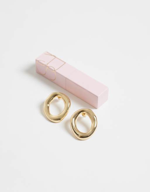 Mango ovale Ohrhänger in Gold, 2 von 4