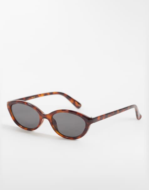 Mango – Ovale Sonnenbrille in Braun - view 1
