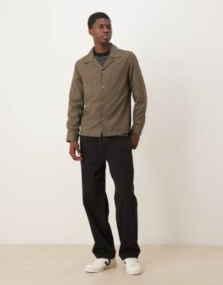 Mango Overshirt In Brown