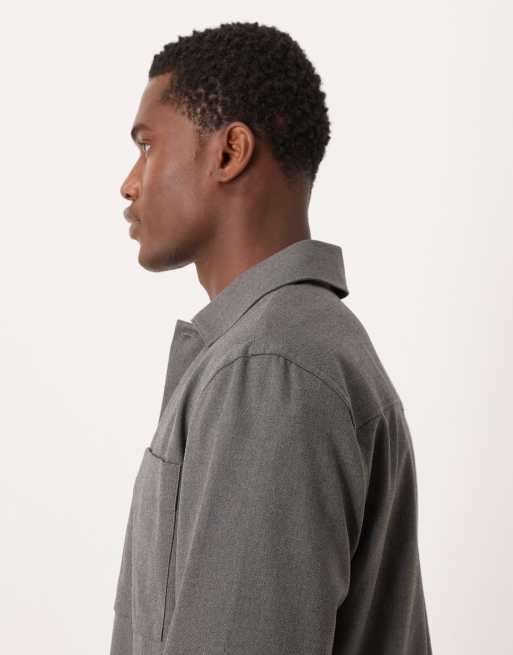 Mango overshirt in grey, 4 of 5