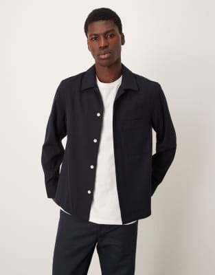Mango Overshirt In Blue