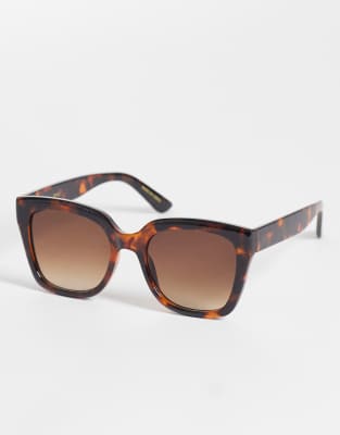 Mango - Oversize-Cat-Eye-Sonnenbrille in Schildpatt-Optik-Brown