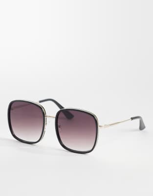 Mango - Oversize-Sonnenbrille in Schwarz