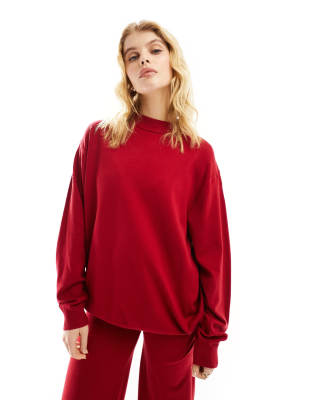 Mango - Oversize-Sweatshirt in Rot, Kombiteil