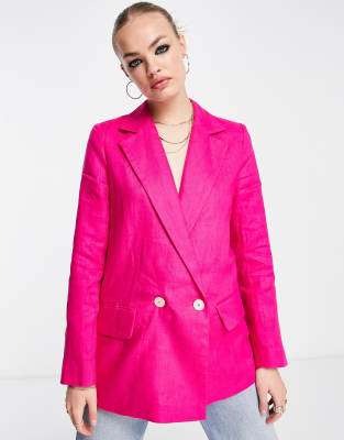 Mango oversized blazer in bright pink