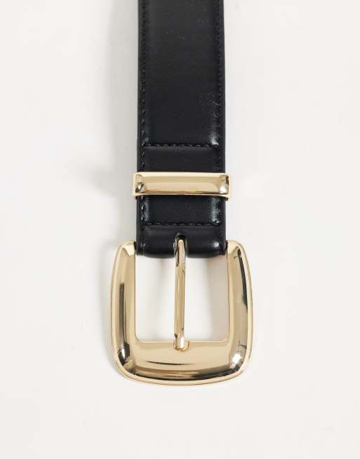 Mango oversized buckle belt in black  , 3 of 3