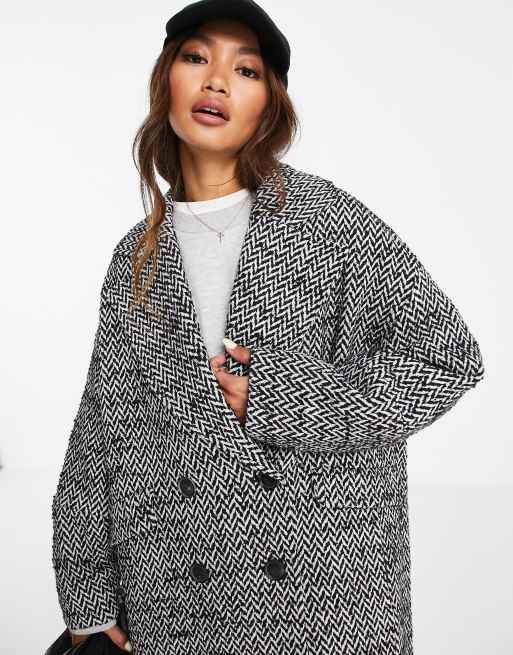 Mango on sale herringbone coat