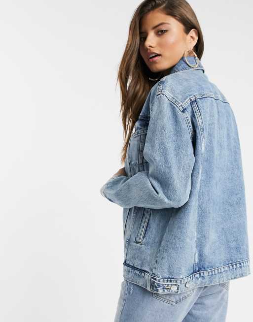 Mango oversized denim on sale jacket