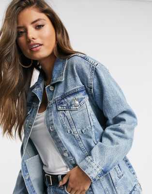 mango oversized denim jacket