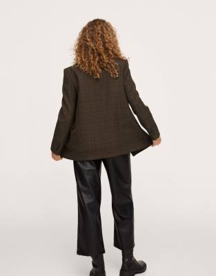 mango brown blazer