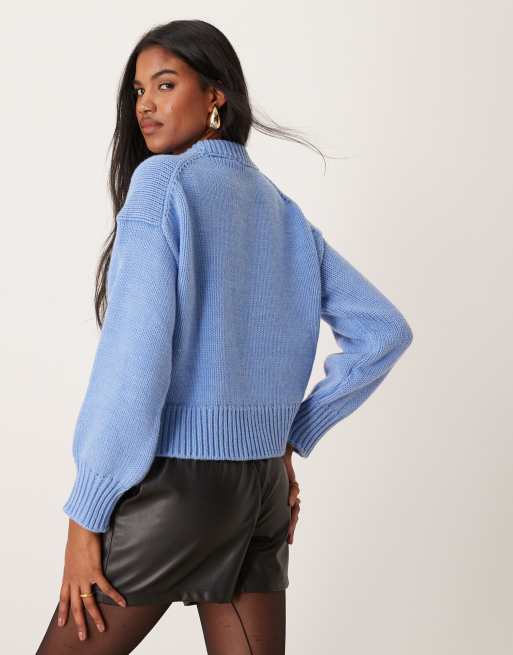 Mango blue jumper best sale