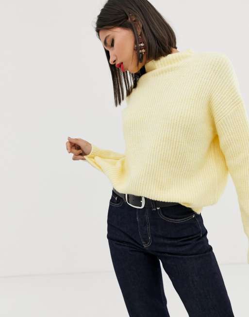 Mango oversized jumper in Yellow