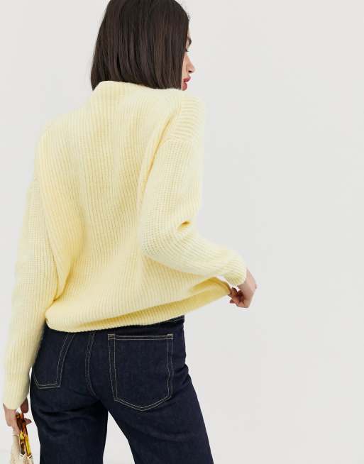 Mango pull jaune new arrivals