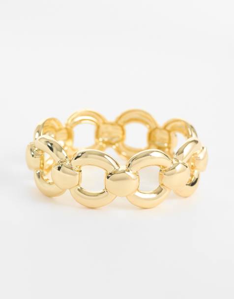 Mango oversized kedjearmband i guld - view 1