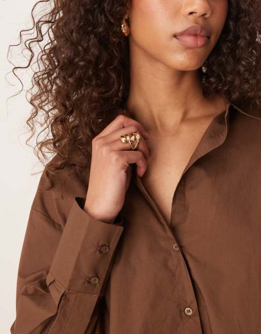 brown dress shirt women's Faherty Brand Sunfair Denim Women Shirt main image 0