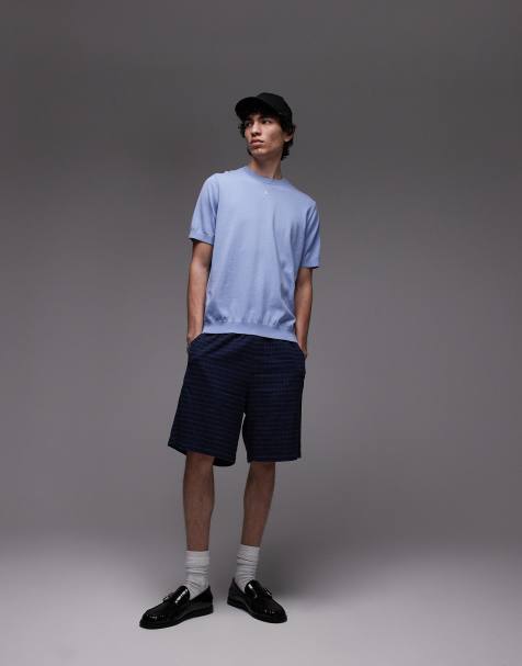 Mango - Oversized lyseblå T-shirt med sænkede ærmer - view 1