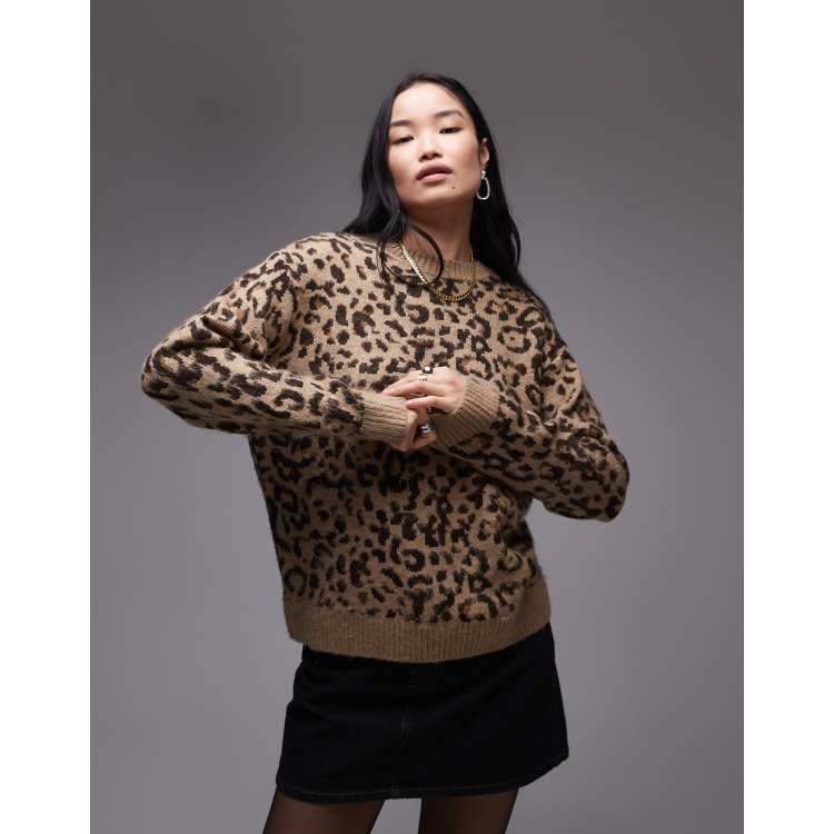 Old English Printed Sweater Lサイズ Leopard print sweater - Girls | MANGO OUTLET USA