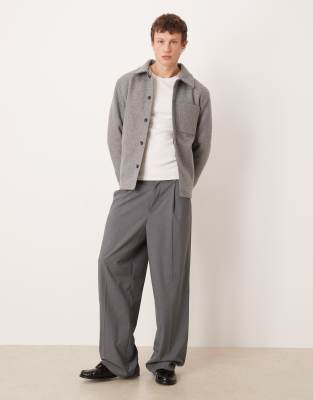 Mango Oversized Shacket In Brown