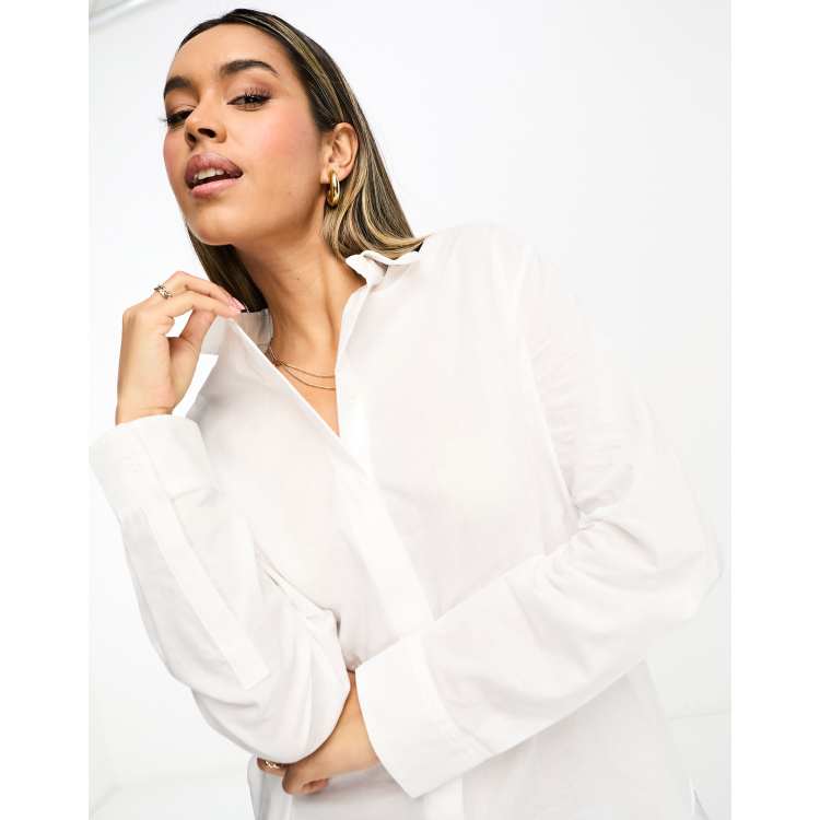 Mango white hot sale shirt