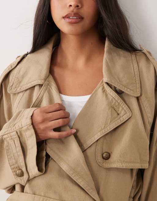 Mango oversized short trench in sand, 2 of 4